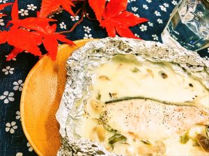 秋鮭のチーズホイル焼き